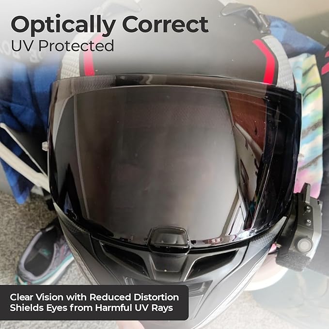 The Helmet Shop HJ-31 Silver Mirror Motorcycle Helmet Visor Fits HJC i10 & i70 - Replacement Shield | Optically Correct, UV Protected Polycarbonate Motorcycle Visor, Tool-Free Swap