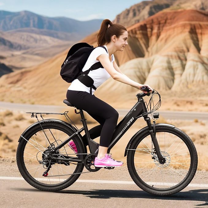 ZNH 750W|1000w Electric Bike for Adults, 48V 13Ah Removable Battery, 26" Electric Mountain Bike, Up to 60 Miles, 7-Speed Ebike, Hydraulic Suspension, LCD Display, UL2849 Certified, TUV