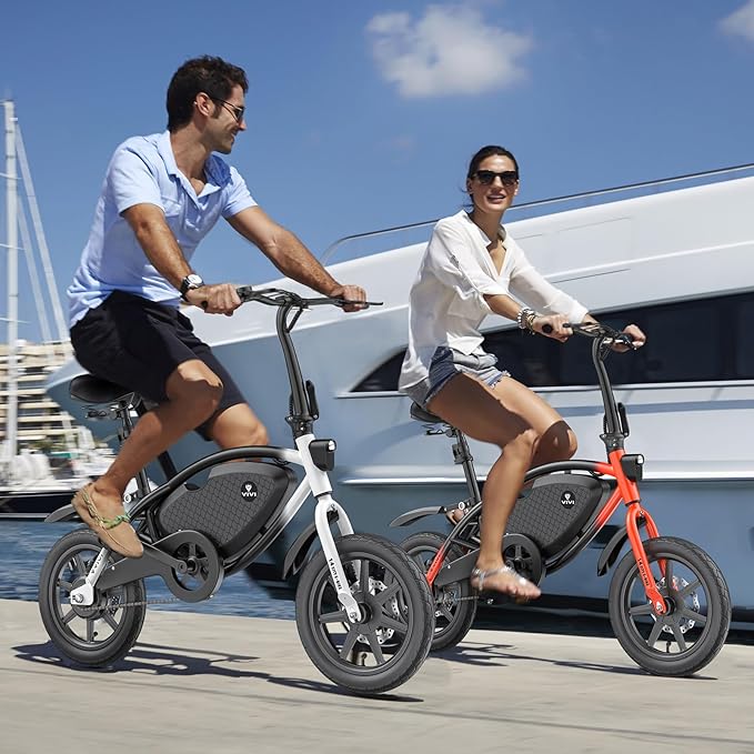 Vivi PONY01 Electric Bike, 14" Electric Bicycle for Adults and Teens Peak 500W Motor 48V 374.4WH Battery, Max 40 Miles Range(Pedal-Assist) & Top 20 Mph, Cruise Control, SGS Certified to UL2849