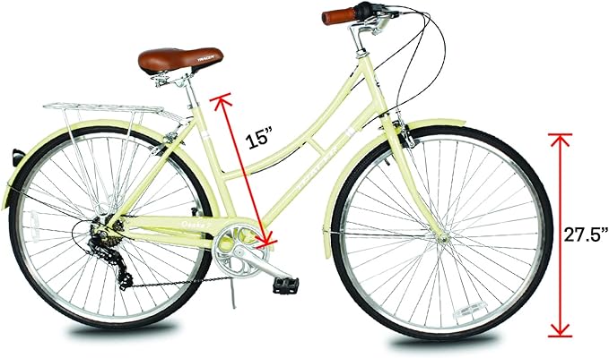 Tracer Osaka Hybrid Bikes, Steel Frame, Shimano Nexus Inter 3/7 Speed, Brown Seat Brown Grips, Road Bike, City Bike, Multiple Colors