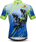 Men's Cycling Jerseys Tops Biking Shirts Short Sleeve Full Zipper Bike Clothing