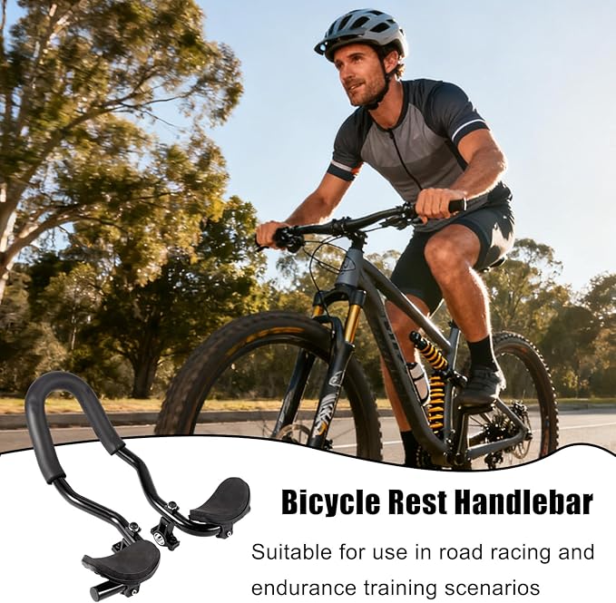 Aero For Road Bike - Bike Aero Aluminum Alloy, Handlebar Clip Armrest Bar | Cycling Biking Accessories Part For Racing Training Relaxation Biking Commuting Traveling