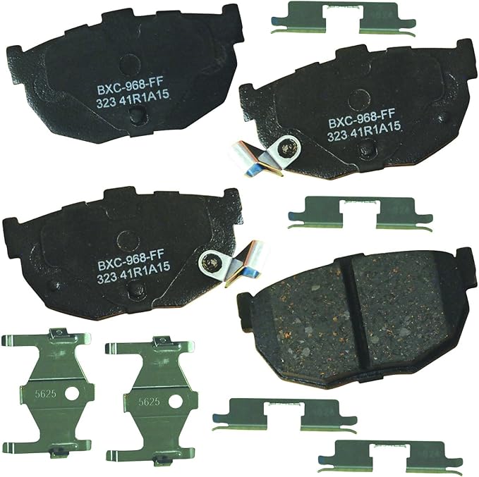 Bendix Premium SBC323 Ceramic Rear Brake Pads for Nissan Maxima 1990-1985, Stanza 1992-1990