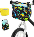 ANZOME Kids Bike Basket, Colorful Blocks Large Bicycle Basket, Bicycle Handlebar Bag, Waterproof Fabric Colorful Bike Basket for Women, Men, Kids