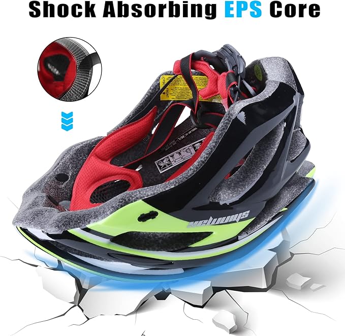Bike Helmet Men Women, Shinmax Bicycle Helmet with Rear Light and Detachable Visor