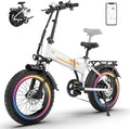 Movcan Q20 Folding Electric Bike, 52V 15.6Ah Removable Concealed Battery 20” Fat Tire Dirt Bike,1500W Motor 30 MPH Top Speed E Bikes, 7 Speed Dual Hydraulic Brake Electric Bikes for Adults