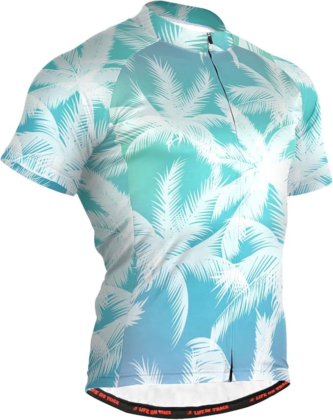 Men's Cycling Bike Jersey Short Sleeve Moisture Wicking, Breathable, Quick Dry Biking Shirt with 3 Rear Pockets