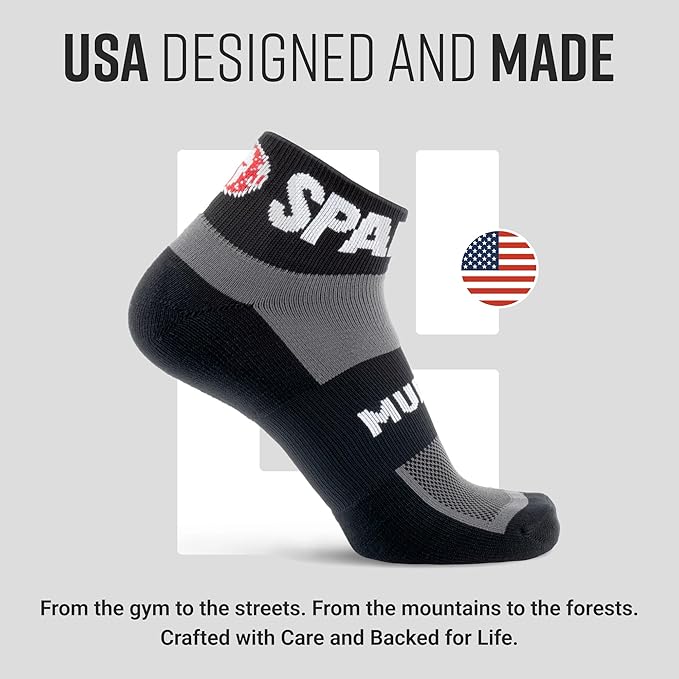 Crew Length Trail Running Socks, Quick-Drying Mid-Calf Socks with Arch Support, Sweat-Resistant, Breathable Athletic Socks