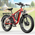 6000W Dual Motors Electric Bike for Adults,60V 20Ah 26" Fat Tire Ebike,45 mph up to 100 Miles Full Suspension Class 3 Electric Bicycle for Snow Off Road Mountain Hunting Commuter