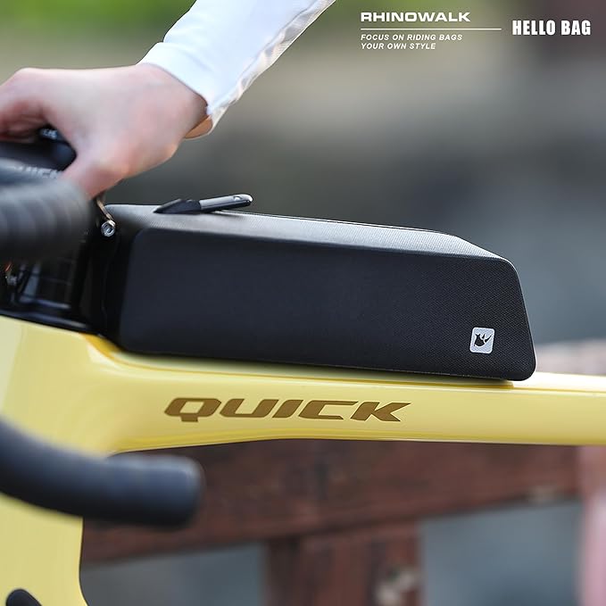 Rhinowalk Bike Top Tube Bag Bike Frame Bag Fully Waterproof and Stable Bicycle Frame Bag Bicycle Bag Professional Cycling Accessories for Mountain Road Bike