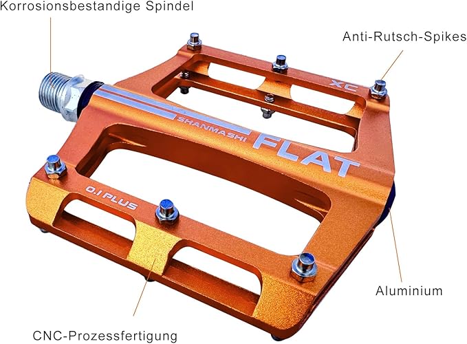 UPANBIKE Mountain Bike Bearing Pedals 9/16'' Spindle Aluminum Alloy Flat Platform for BMX MTB Road Bicycle