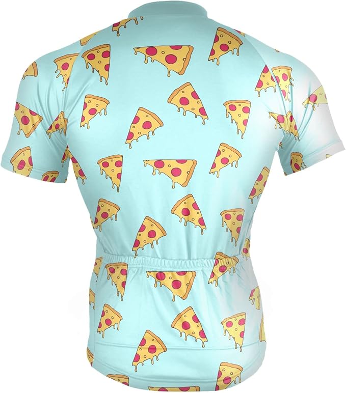 Men's Cycling Bike Jersey Short Sleeve Moisture Wicking, Breathable, Quick Dry Biking Shirt with 3 Rear Pockets