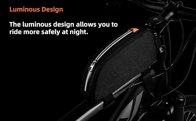 Bike Top Tube Bag Waterproof Bicycle Front Frame Bag Top Tube Bike Pouch for Road Mountain Bicycle Outdoor Cycling Travel Hiking