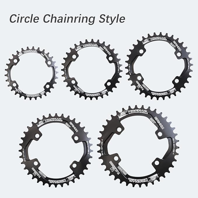 DJC Bike Chainring Asymmetrical 96BCD Round/Oval for XT SLX M6000 / M7000 / M8000 / M9000 MTB 7/8/9/10/11/12 Speed Narrow Wide 30T/32T/34T/36T/38T Tooth