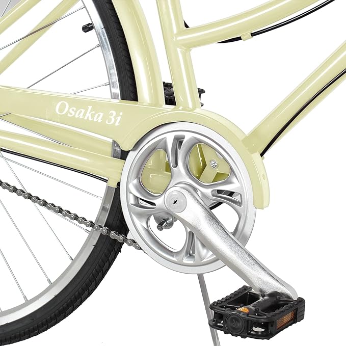 Tracer Osaka Hybrid Bikes, Steel Frame, Shimano Nexus Inter 3/7 Speed, Brown Seat Brown Grips, Road Bike, City Bike, Multiple Colors