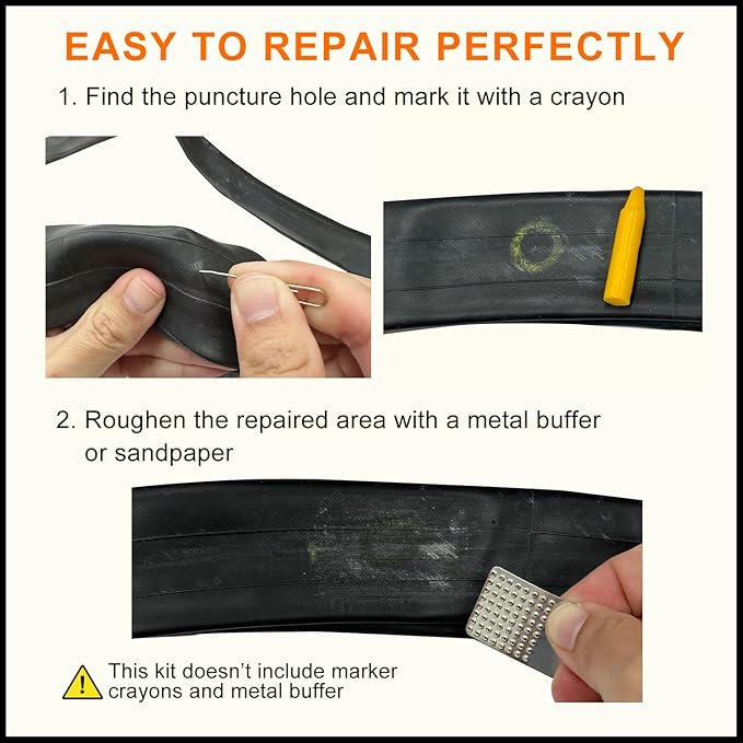 PAX 24 Pcs 34 x 52mm Inner Tube Tire Repair Patches with 20cc Cement, Puncture Tire Repair Kit for Car, Motorcycle, Scooter, Bicycle, BMX, ATVs, River Floating, Inflatable Rubber