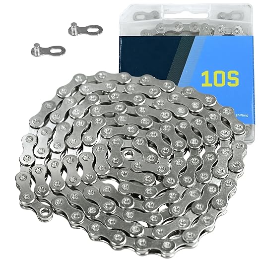 VERKSTAD 10 Speed Bike Chain, Bike Chain 1/2" x 11/128" 116 Links for Road Bike MTB Racing Cycling