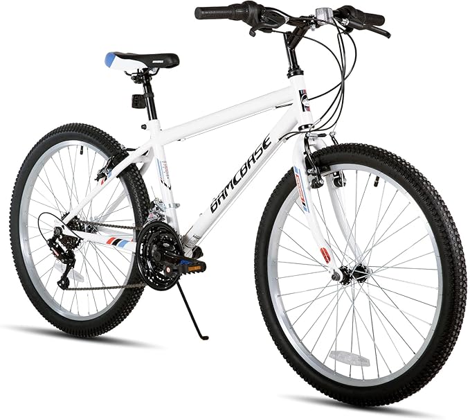HILAND Adult 26 Inch Mountain Bike, Mens Womens Bicycle, High-Carbon Steel Frame Mountain Bicycle, Sport MTB for Adults, Multi-Color