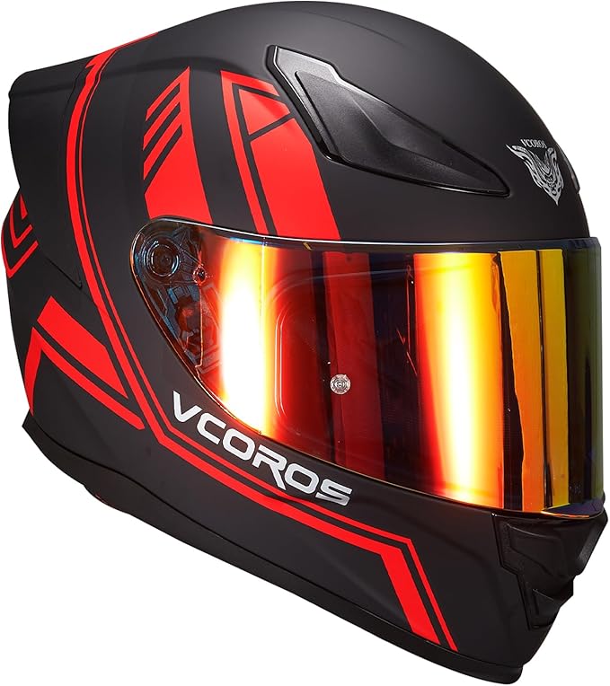 VCOROS Motorcycle Full Face Helmet for Unisex-Adults DOT Approved WS-609 Motorbike Street Bike Racing Helmets