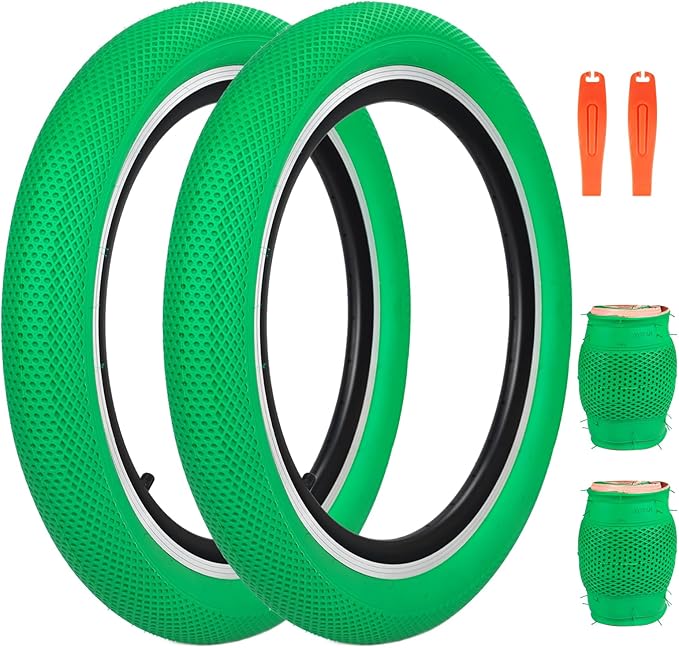 ZUKKA 20 x 2.4 Bike Tire 2 Pack 20 inch x 2.4 BMX Bike Tire Folding Replacement Tire for MTB Mountain Bike, BMX Bicycle Commuter Bike