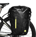 Rhinowalk Bike Pannier Bag Waterproof Bike Bag 23L for Bicycle Cargo Rack Saddle Bag Shoulder Bag Laptop Pannier Rack Bicycle Bag Professional Cycling Accessories-Black＆Green