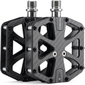 ROCKBROS Mountain Bike Pedals MTB Pedals Carbon Fiber 3 Bearing Lightweight Road Bicycle Pedals Non-Slip 9/16" Wide Flat Pedals