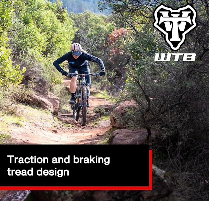 WTB Trail Boss Mountain Bike Tire (27.5”/29") Tubeless Folding - Aggressive Tread for Trail Rides (Black/Tan, SG1/SG2 Puncture Protection)