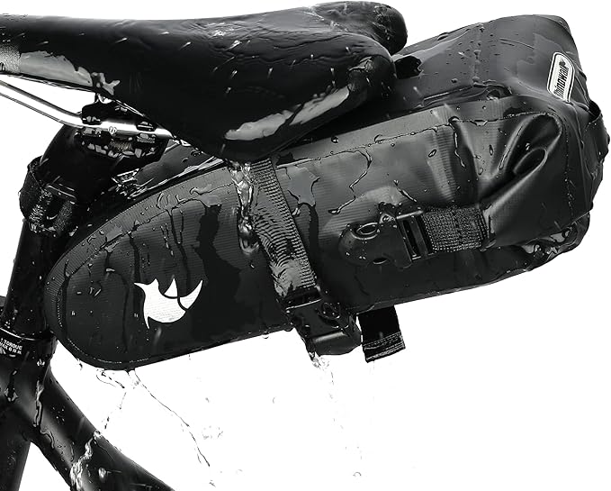 Rhinowalk Bike Saddle Bag Waterproof Bicycle Bag Cycling Seat Bag Mountain Road Portable Storage Bag, 2.5L