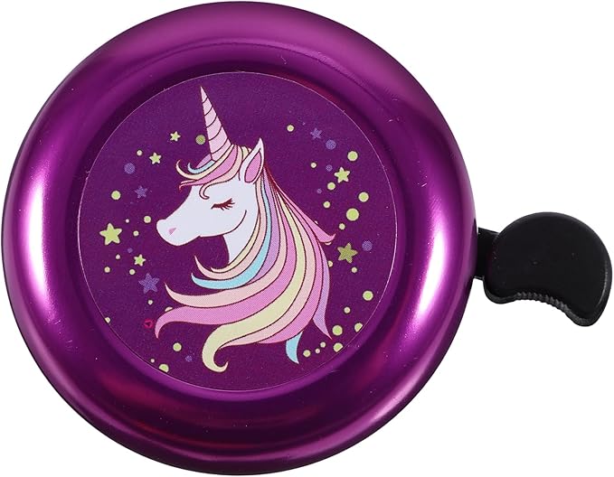 Kids Unicorn Bicycle Bell - Loud Clear Sound for Girls Bikes Fun Cartoon Handlebar Bell Easy to Install Unique Accessories for Kids and Scooters