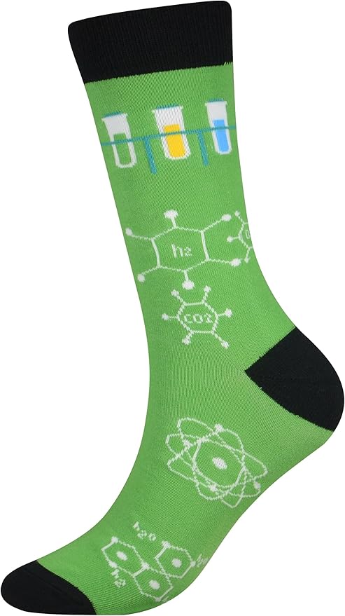 Cansok Men's 2/4 Packs Fun Crazy Novelty Dress Crew Socks