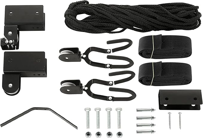 Kayak Storage Hoist - Overhead Pulley System with 125lb Capacity for Canoes, Bikes, Ladders, and More - for up to 12-Foot Ceilings by Rad Sportz