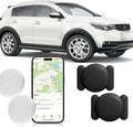 GPS Tracker for Vehicles, 2PCS Mini Hidden Vehicles Tracker with Magnetic Case, Work with Find My (iOS Only), No Monthly Fee, No Subscription (Black)