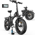 Fat Tire Electric Bike for Adults, UL2849 Certified 90% Pre-Assembled Folding E-Bike with Removable Battery & Cargo Rack