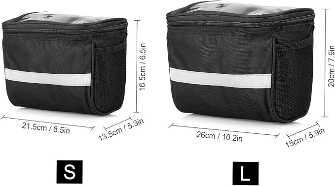 Lixada Bicycle Front Basket Insulated Bag MTB Bike Handlebar Pannier Cooler With Reflective Strip