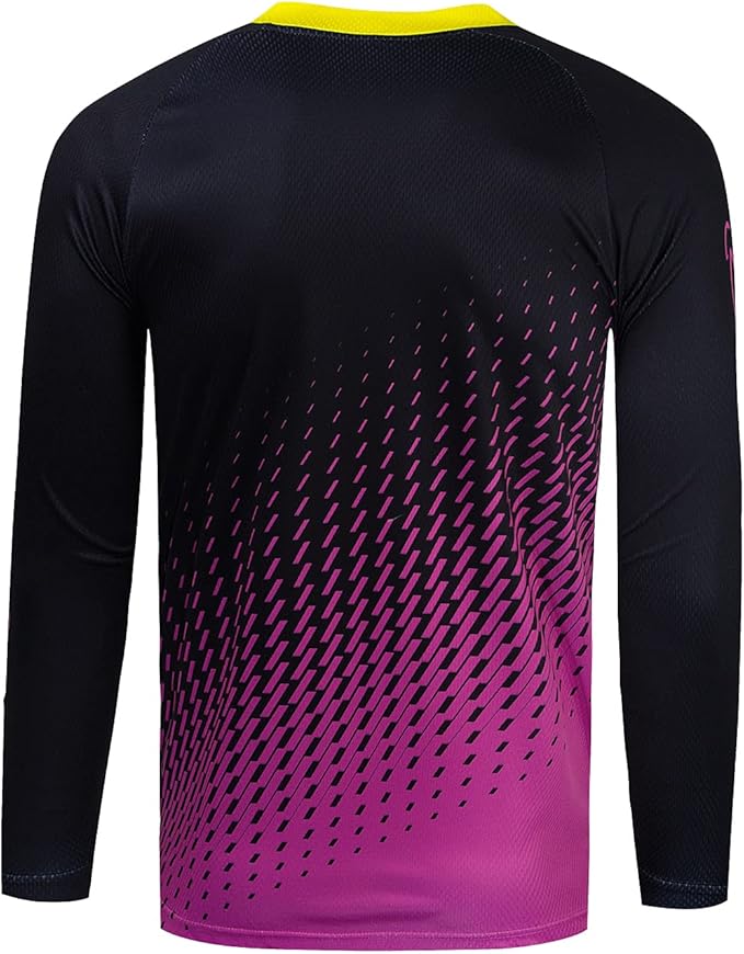 JPOJPO Men's Mountain Bike Jersey Long Sleeve MTB Off-Road Racing Downhill Motocross Shirts Quick Dry&Moisture-Wicking Tops