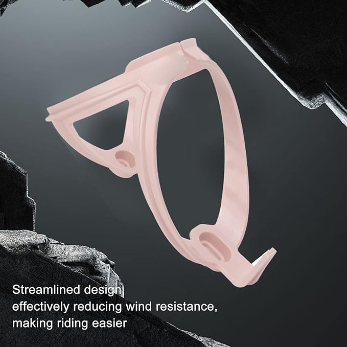 Bicycle Water Bottle Holder Cage Carbon Fiber Streamlined Design Stable Mounting for Road Mountain Bikes Outdoor Cycling (Pink)