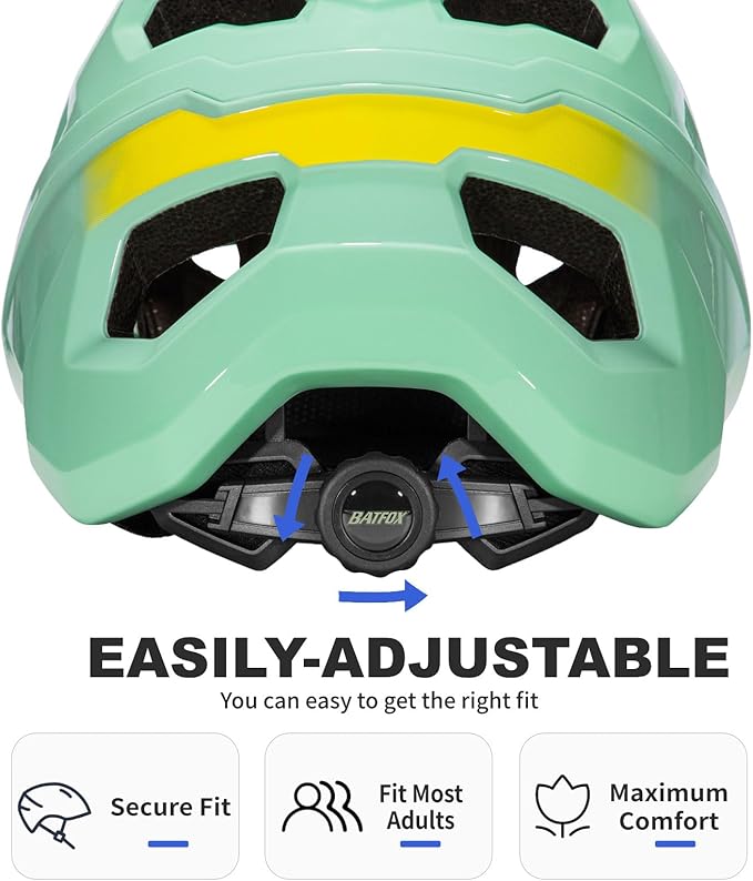 BATFOX Bike Helmet,Mountain Bike Helmet Helmets for Men Women Adults Youth
