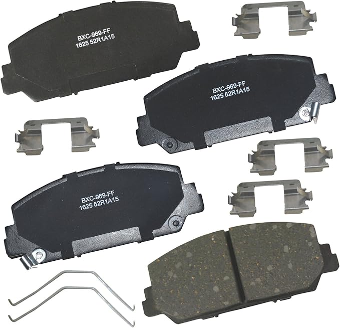 Bendix Premium SBC1625 Ceramic Front Brake Pads for Acura ILX 2022-2016, RDX 2018-2013, RLX 2020-2014, Honda Accord 2017-2016, Civic 2020-2017