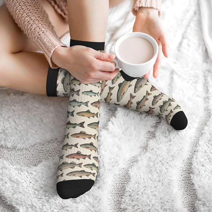 Crew Athletic Socks Funny Crazy Casual Sports Novelty Dress Socks for Women Men Running Hiking