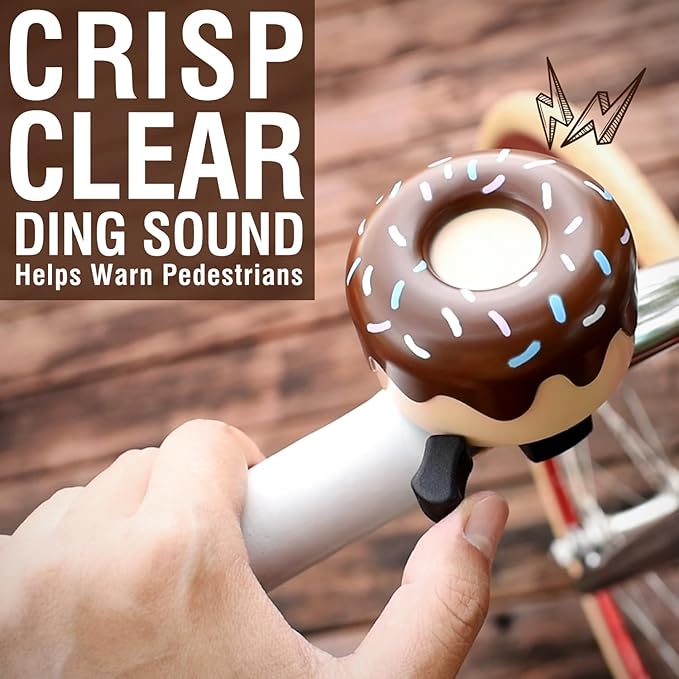 MARQUE Bike Bell for Adults & Kids – Nice, Loud, Crisp Ding Sound Bicycle Bell – Must Have Bicycle Accessories for Mountain MTB, Beach Cruisers, Commuter, Kids Bike – Easy to Install on Handlebar