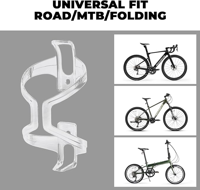ROCKBROS Bike Water Bottle Holder, Pc,Ultra-Light, Bicycle Bottle Cages with Two Screws,Universal Cup Holder Rack for Road MTB Bikes