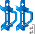 ROCKBROS Bike Water Bottle Holder Cage Aluminum Alloy Bicycle Water Bottle Cage Brackets Bike Cup Holder for Road Mountain Bikes Blue