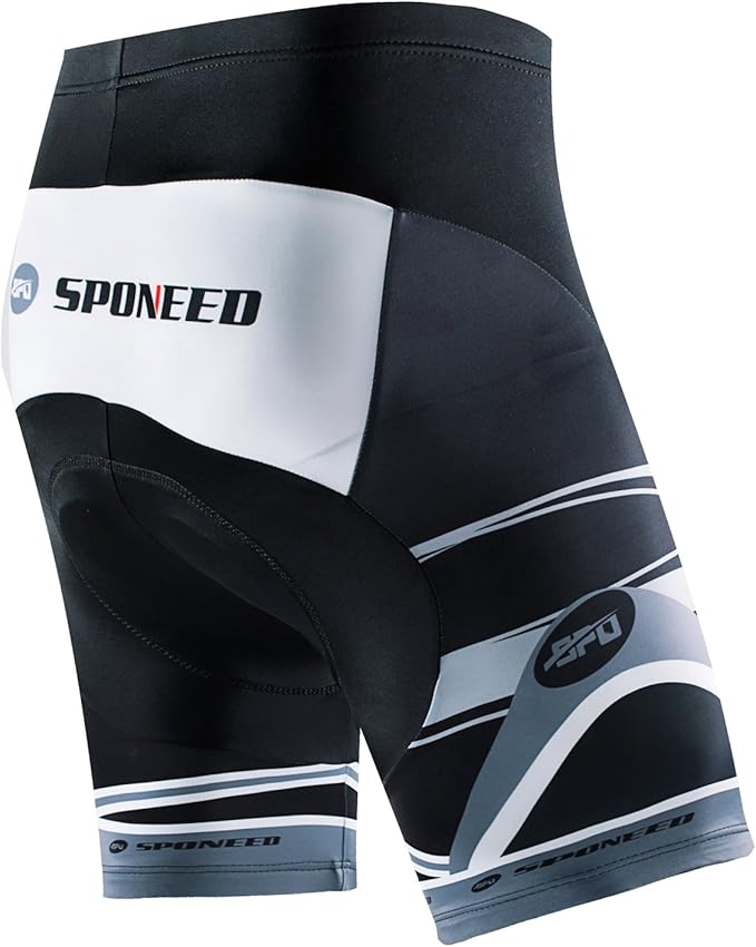 sponeed Men's Cycle Shorts Biking Pants Gel Padding Bicycle Ride Bottoms for Road Bikie