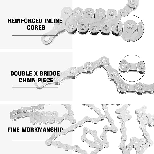6/7/8/9/10/11/12 Speed Bike Chain – High-Strength, Durable & Smooth-Shifting for Road/Mountain Bikes (12-Speed)