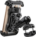 Aomiker Motorcycle Phone Mount Holder - [Metal Extension Arm] [Dual Vibration Dampener] Motorcycle Cell Phone Mount, Bike Phone Handlebar Clamp for iPhone 16 15 14 13 Pro Max Plus, 4.7-6.7" Smartphone