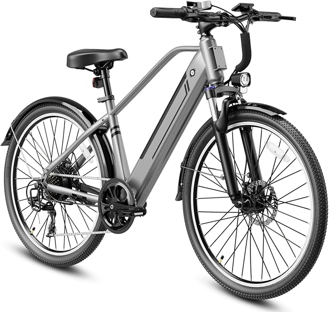 Jasion Roamer/ST/YC1 Electric Bike for Adults, 26" Commuter Ebike 1200W 528WH Removable Battery, 28MPH 62miles, Electric Bicycles for Women/Man, UL2849 Certified