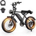 Movcan V60/V60 Pro Electric Bike, 48V 15.6/18.2Ah Removable Battery 20” Fat Tire Electric Bike, 1000/1500W Motor 30/33MPH Top Speed Electric Motorcycle, for Commute/Offroad/School/Rain/Snow Riding.