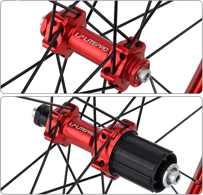20in Folding Bike Wheelset, Aluminum Alloy 74-130mm Wheelset, V Brake 7-11speed Light BMX Bicycle Wheels