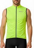 qualidyne Men’s Sleeveless Cycling Jersey, Full Zip, Quick-Dry Breathable Lightweight Knit, 3 Rear Pockets