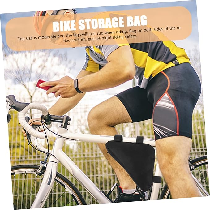 Bike Frame Bag for Bicycles Top Tube Storage Pouch Durable and Convenient Cycling Accessory for Mountain and Road Bikes for Essential Items The Go
